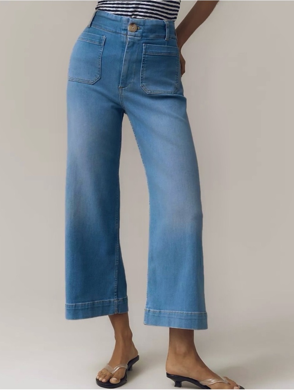 Pilcro The Skipper Cropped Wide Leg Jeans Women’s Size 25